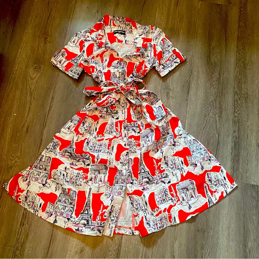 Karl Lagerfeld Paris Woman’s printed shirtdress size 2